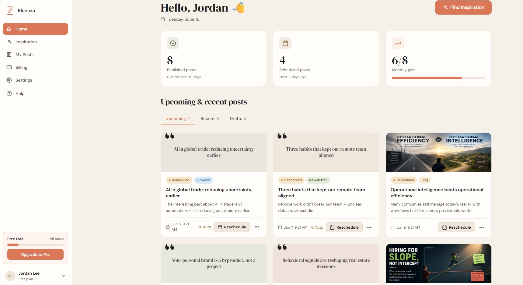 Elennza Dashboard
